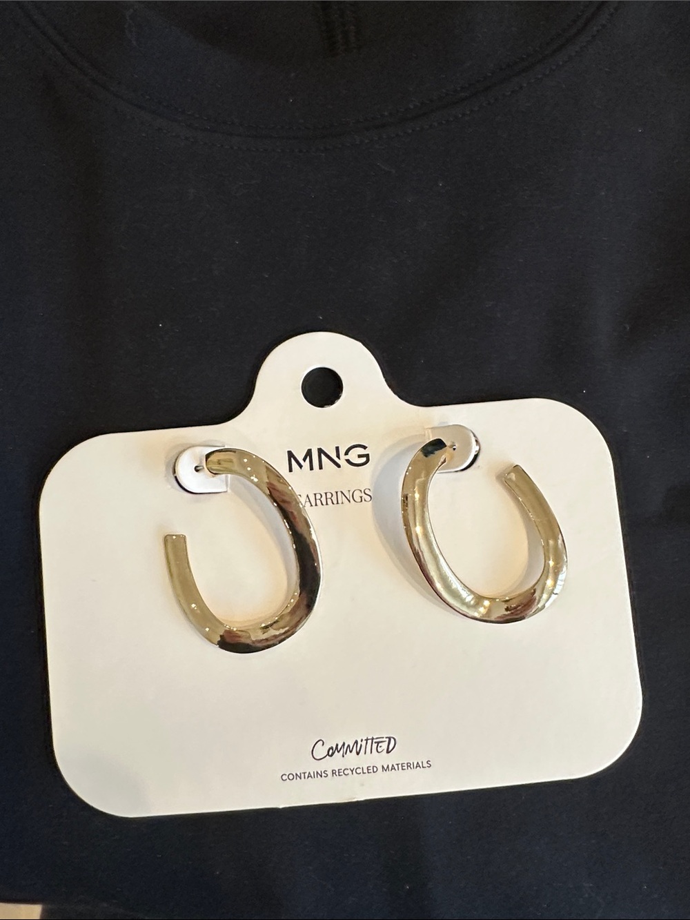 Mango Gold Open Hoop Earrings